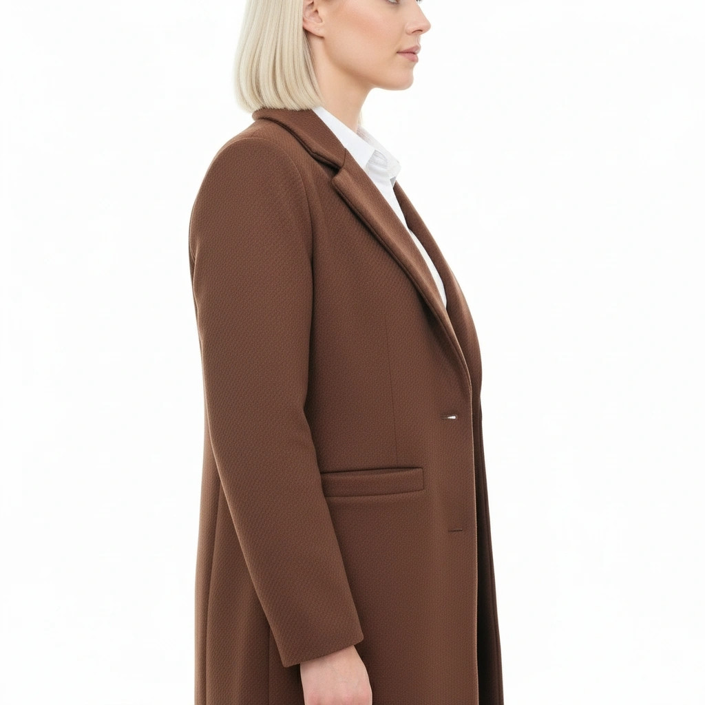 Chocolate Classic Striped Yups Coat