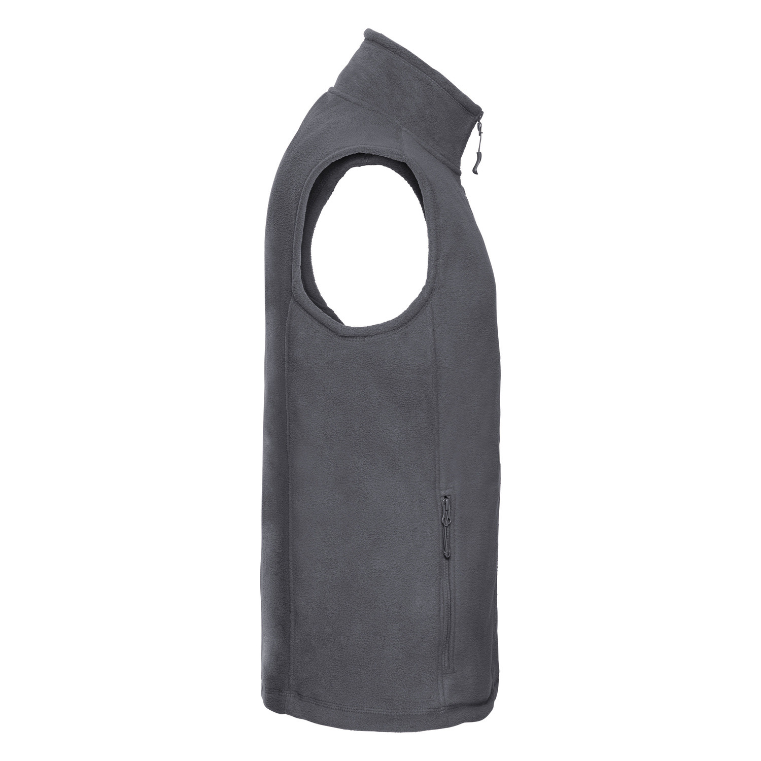 Men&#039;s grey fleece vest pill-free fleece Russell