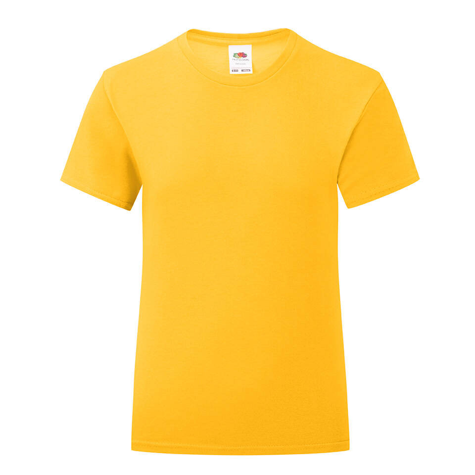 Yellow Girls' T-shirt Iconic Fruit of the Loom