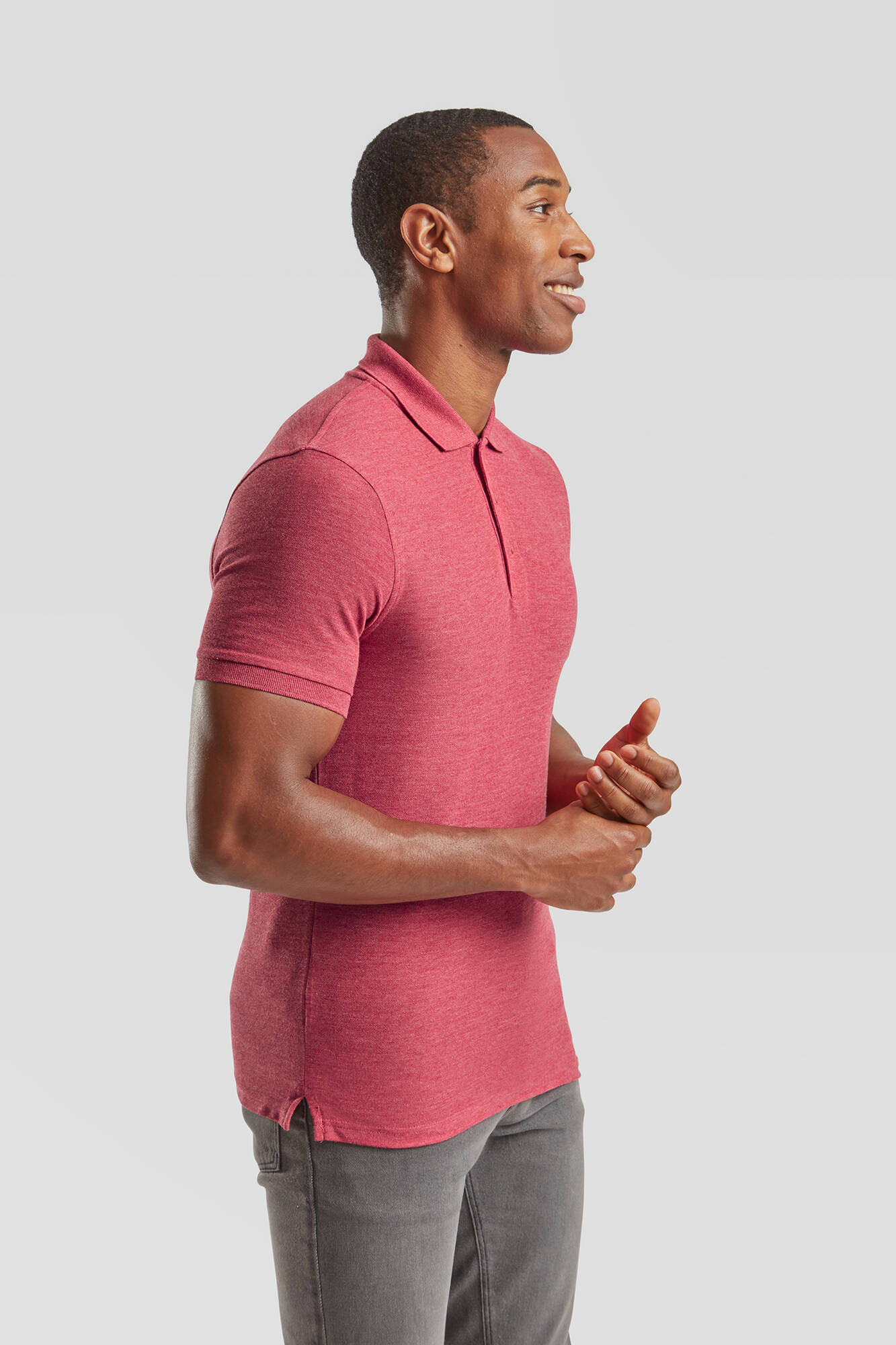 Iconic Polo Friut of the Loom Men's Red T-shirt