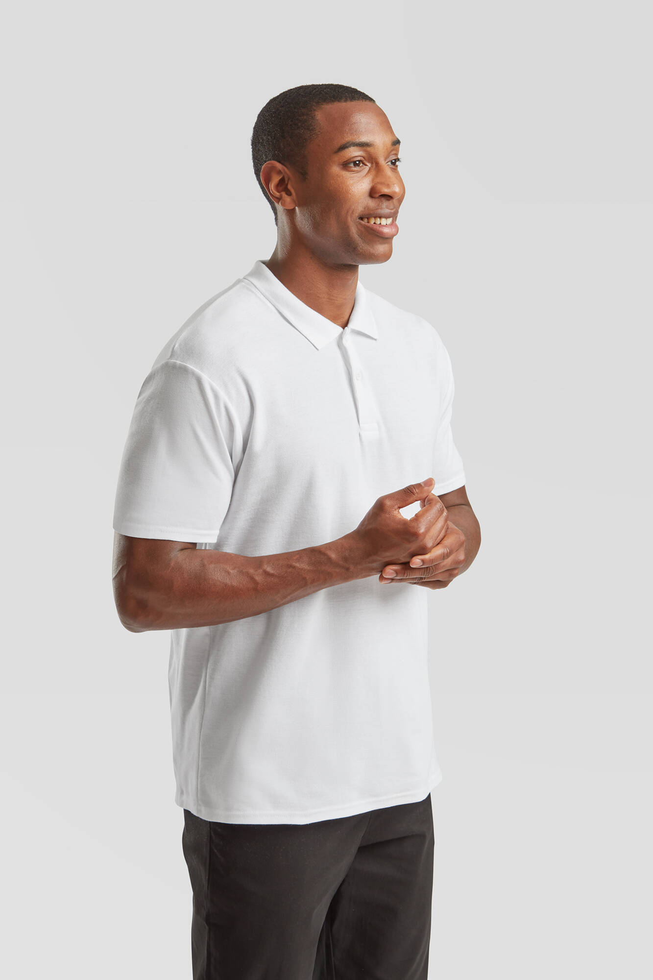 Biała koszulka męska polo Original Polo Friut of the Loom