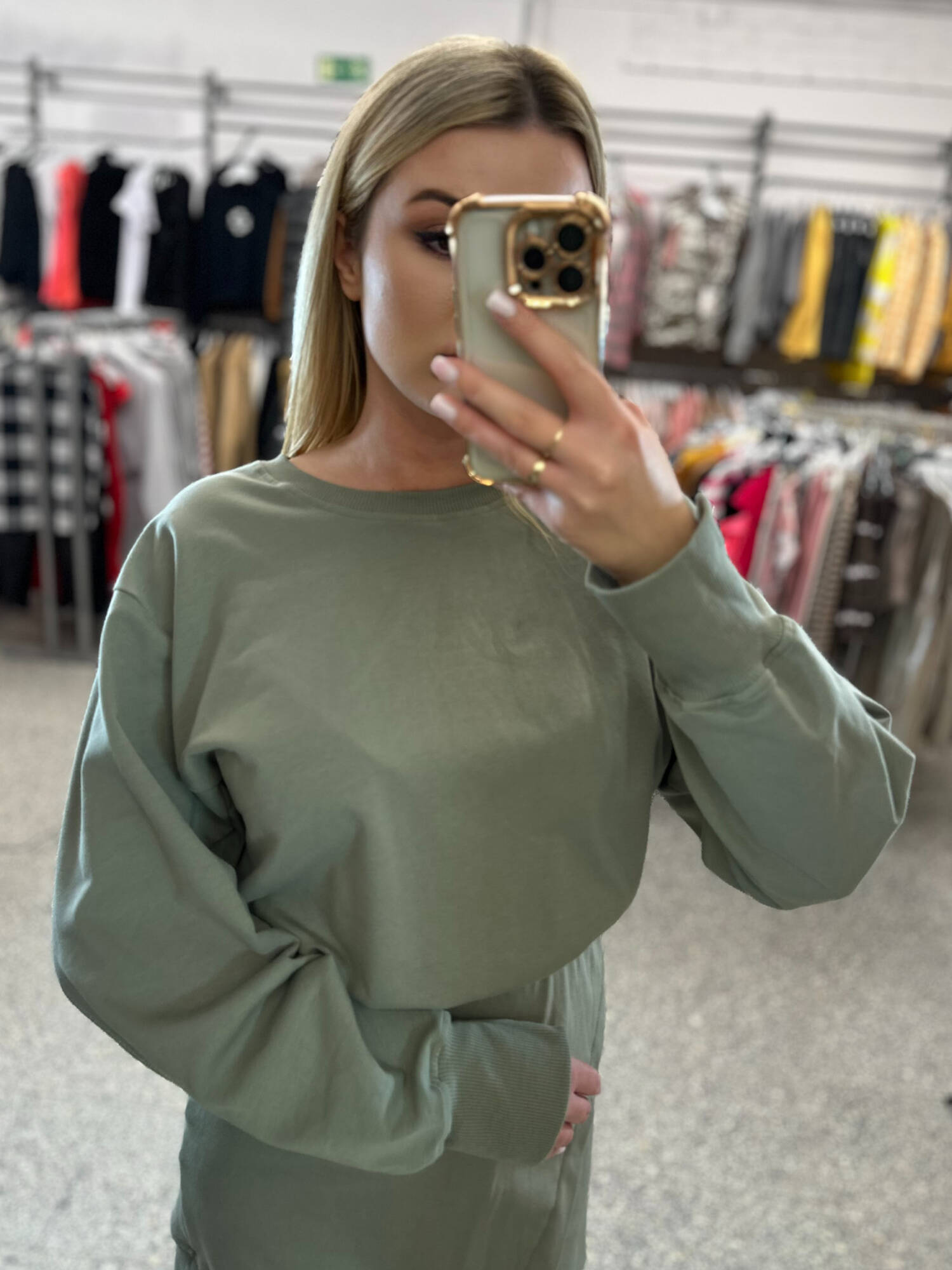 Khaki sweatshirt dress By o la la