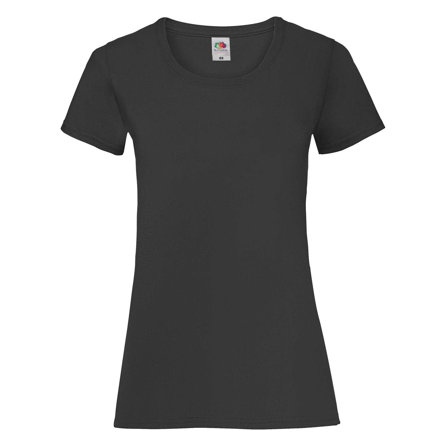 Levně Black Valueweight Fruit of the Loom T-shirt