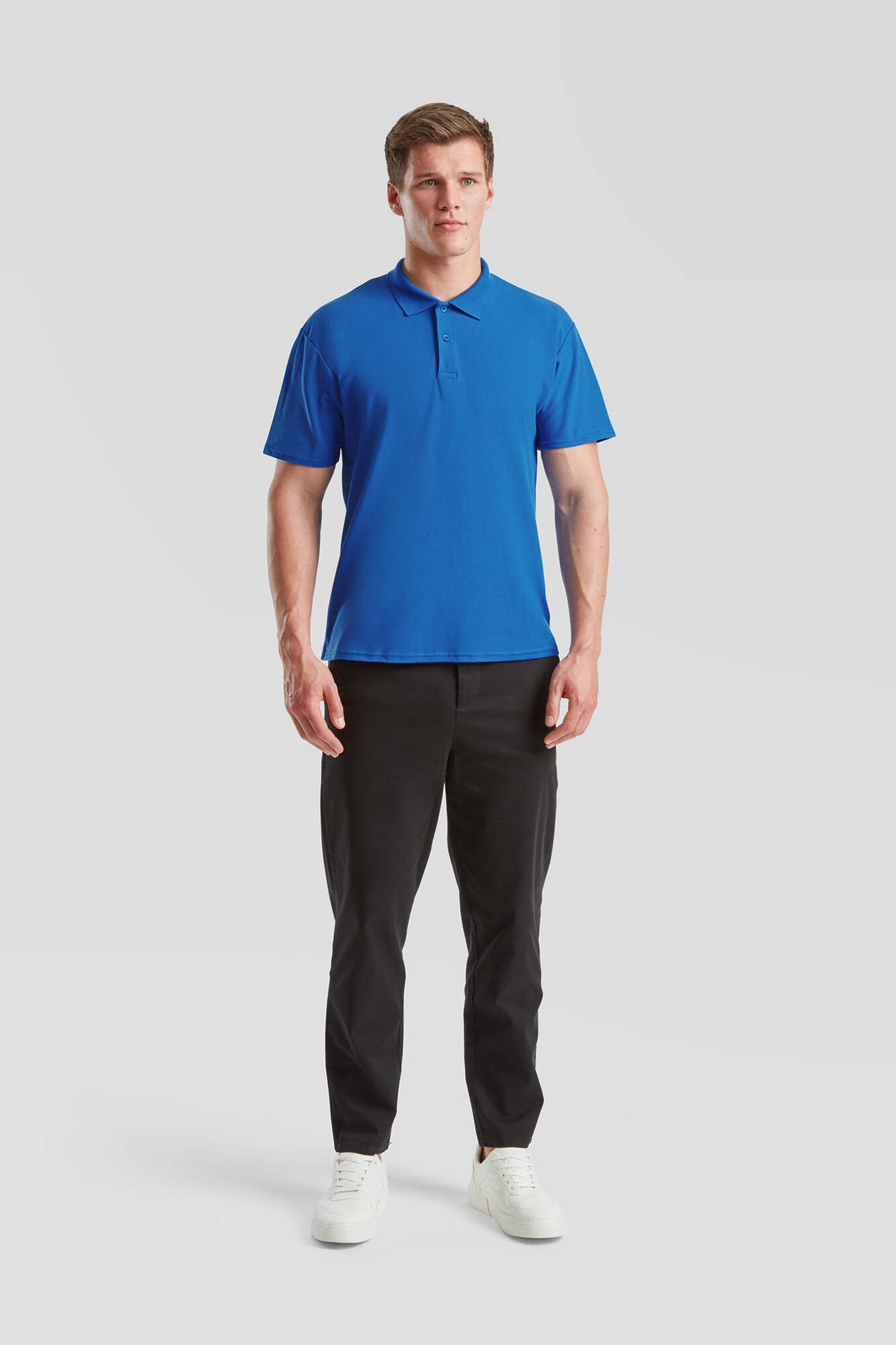 Niebieska koszulka męska polo Original Polo Friut of the Loom