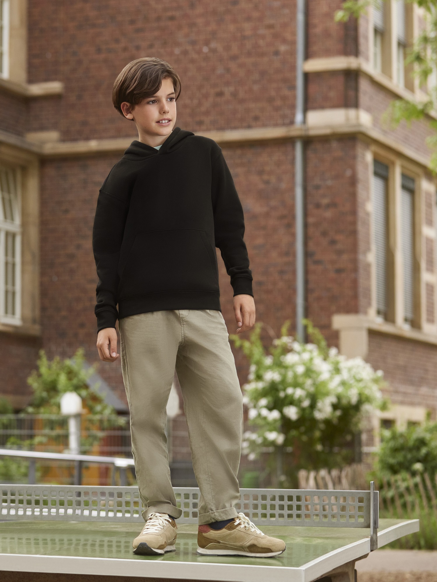 Black children&#039;s hoodie Authentic Russell