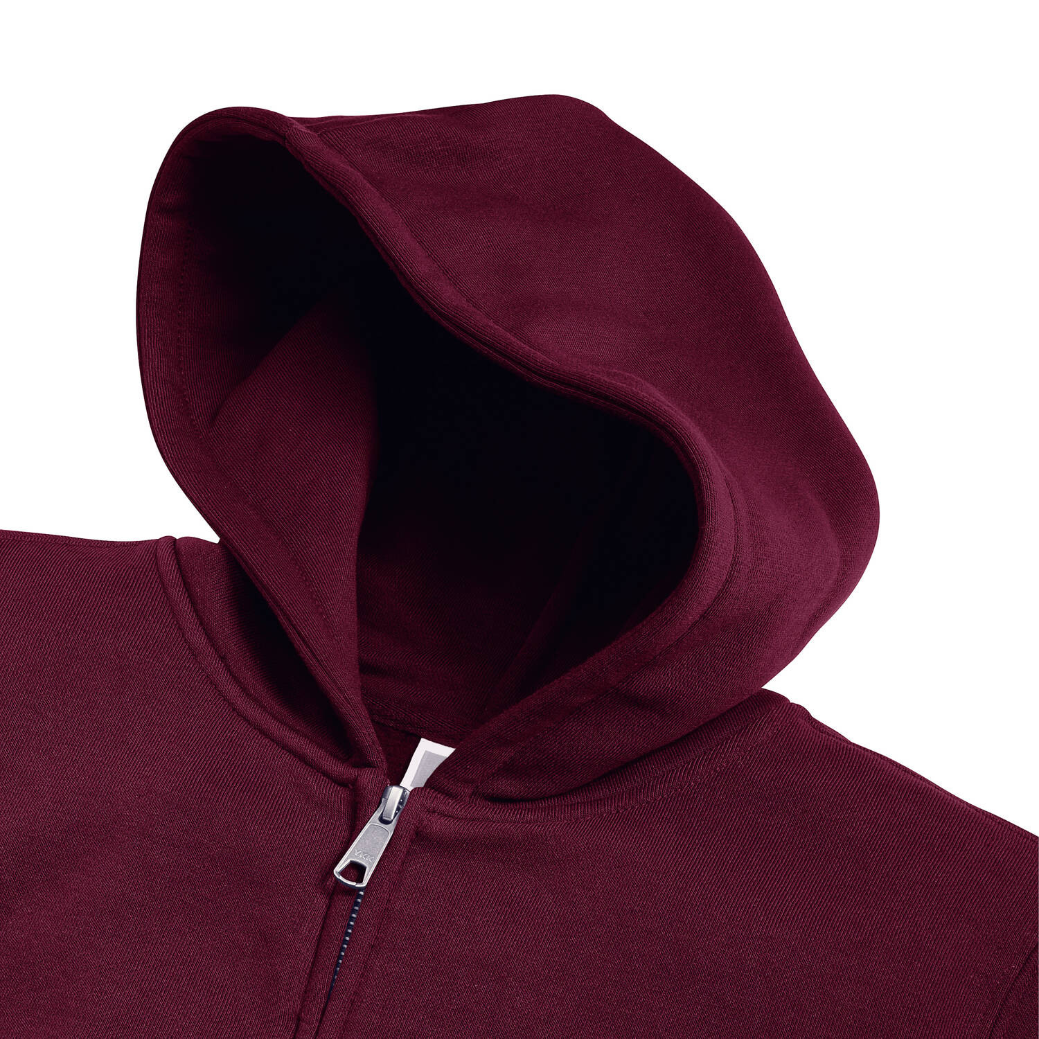 Burgundy children&#039;s sweatshirt with hood and zipper Authentic Russell