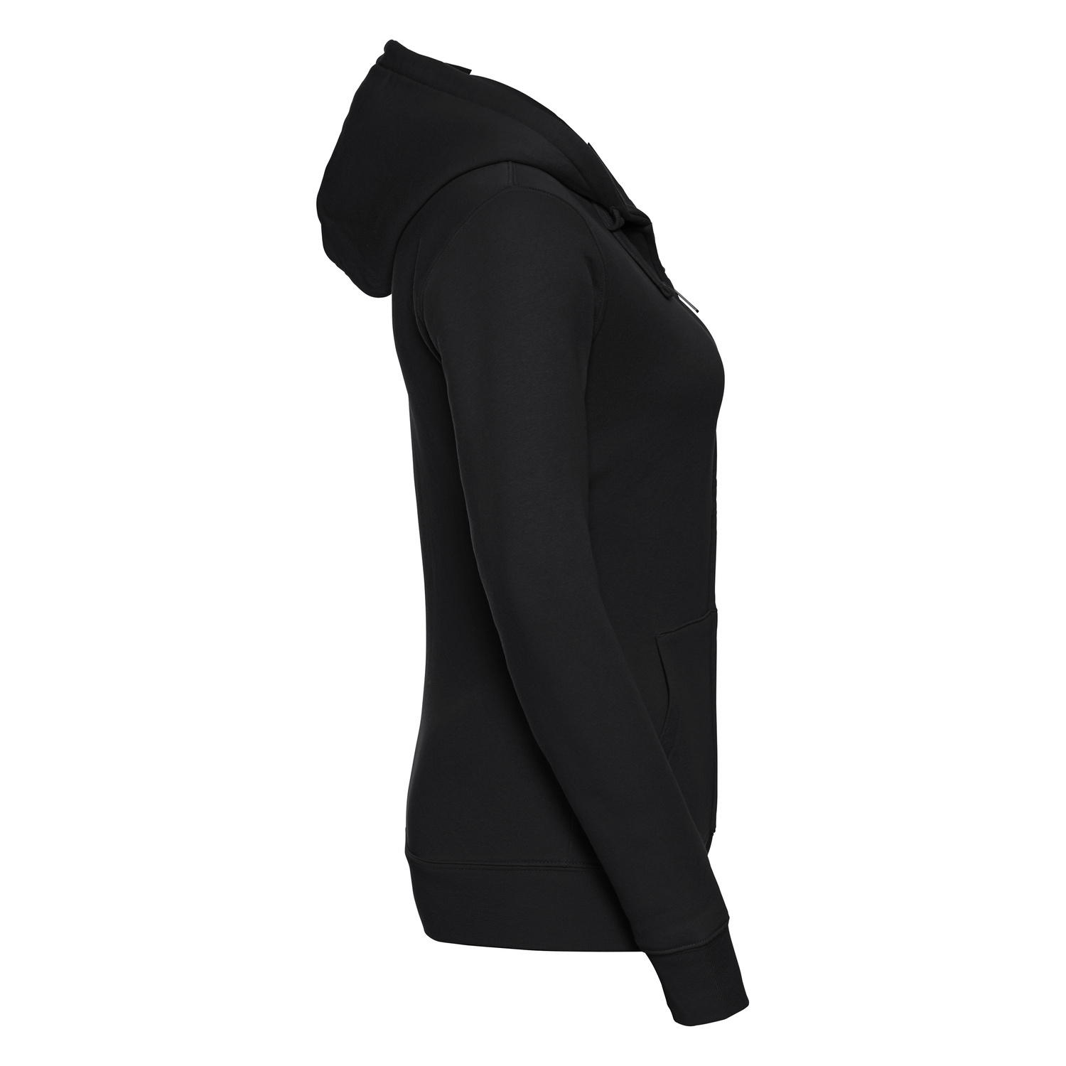 Black women's sweatshirt with hood and zipper Authentic Russell
