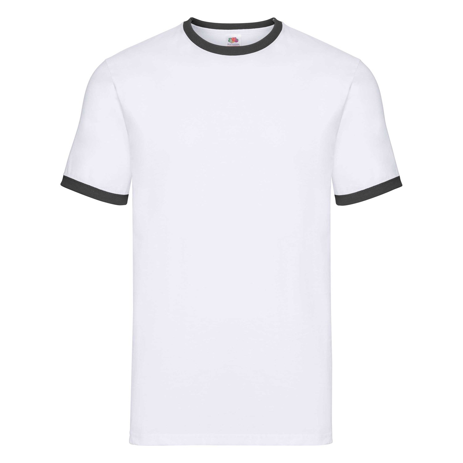 White T-shirt Ringer Fruit of the Loom