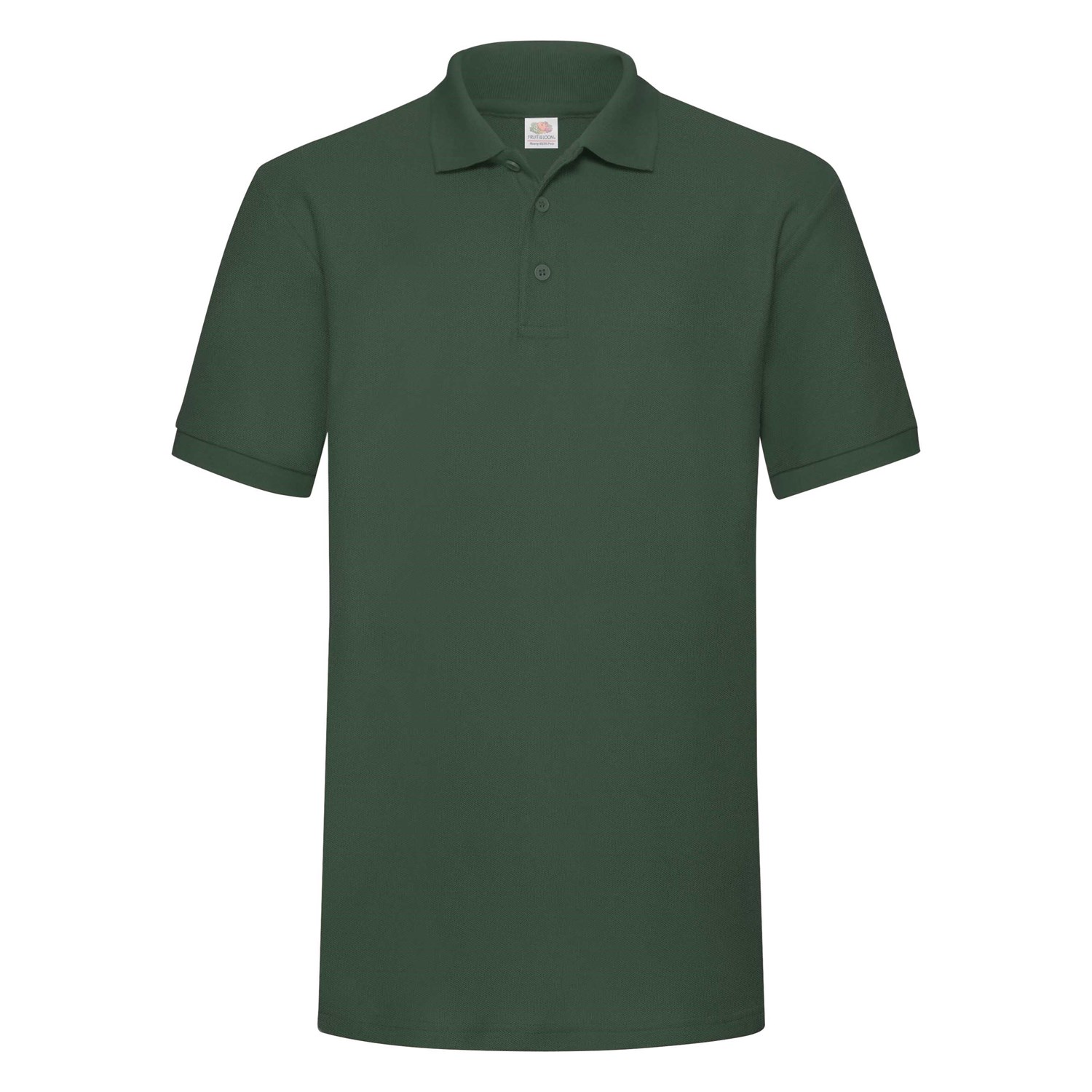 Heavy Polo Friut of the Loom Green T-Shirt