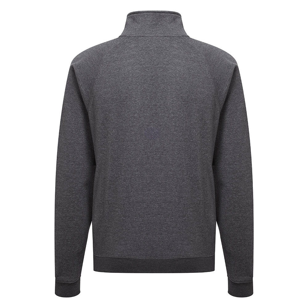 Grey Men's Sweatshirt Zip Neck Sweat Fruit of the Loom