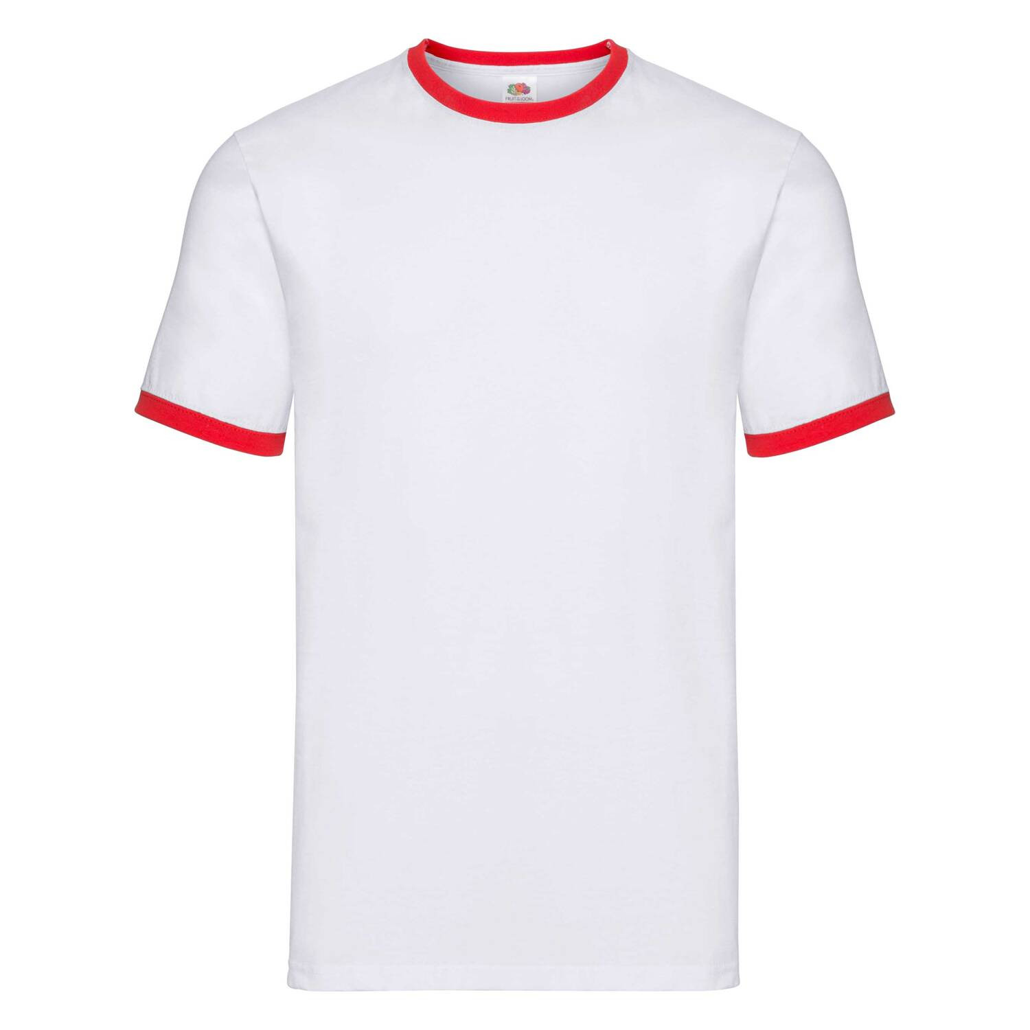 White T-shirt Ringer Fruit of the Loom