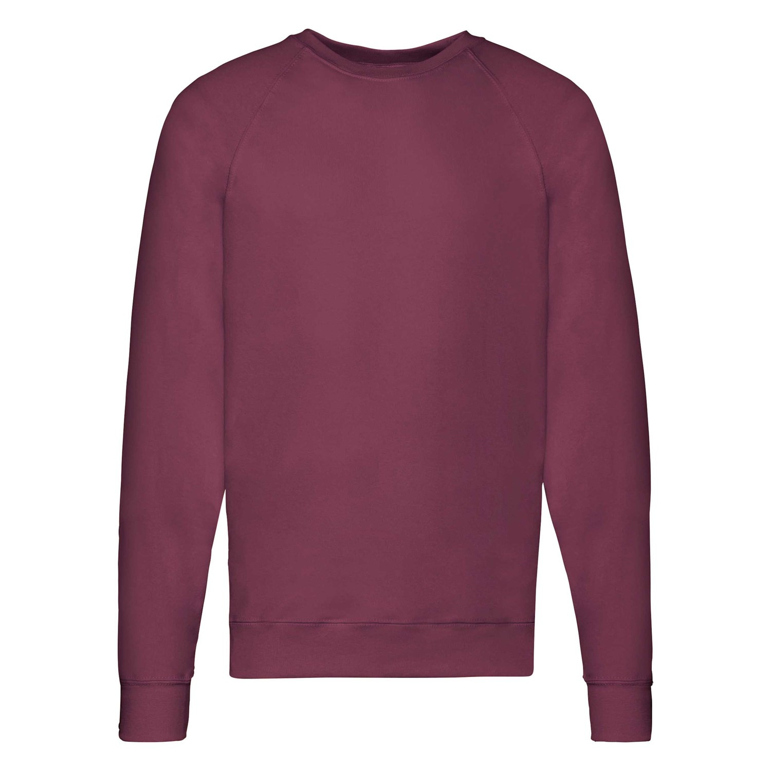 Burgundy men&#039;s sweatshirt Lightweight Raglan Sweat Fruit of the Loom