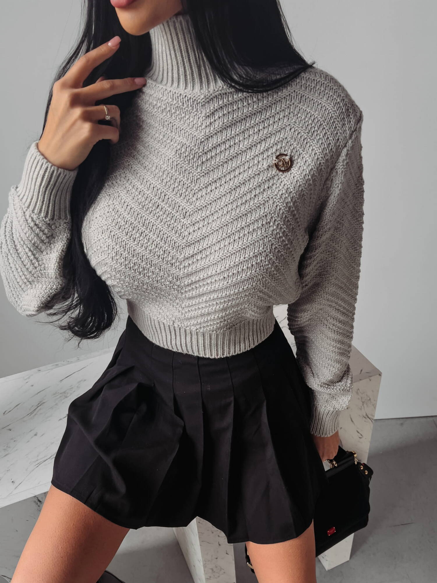 Grey turtleneck EMMIE 2023 OLAVOGA