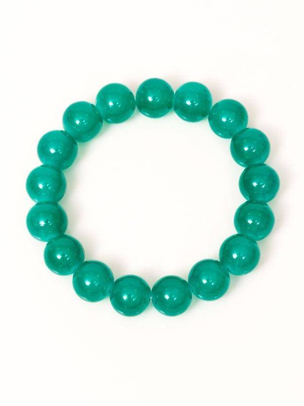 Levně Bracelet of pearls on an elastic band green