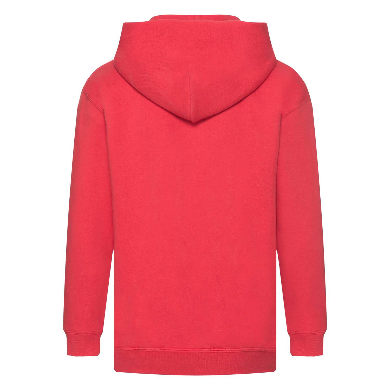 Red Kids Hoodie Zip Through Hooded Sweat Fruit of the Loom