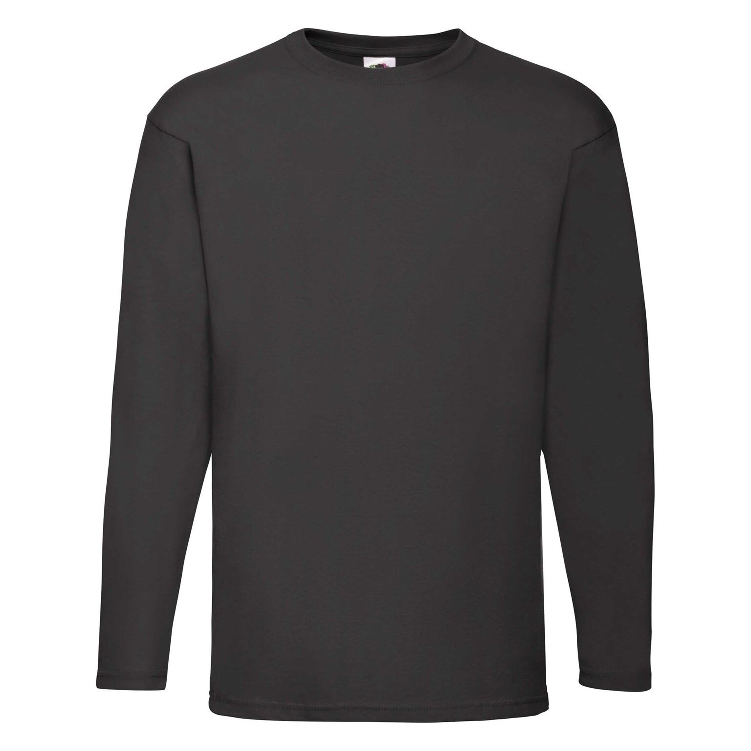 Levně Valueweight Men's Black Long Sleeve T-Shirt Fruit of the Loom