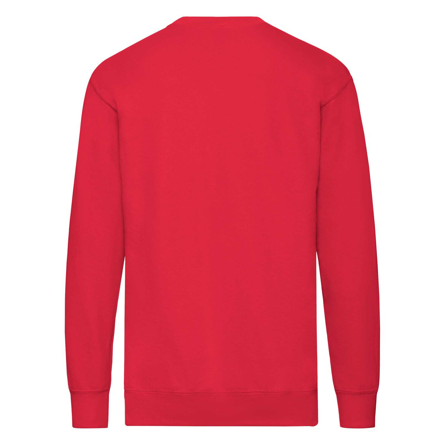 Red Men's Sweatshirt Lightweight Set-in-Sweat Sweat Fruit of the Loom
