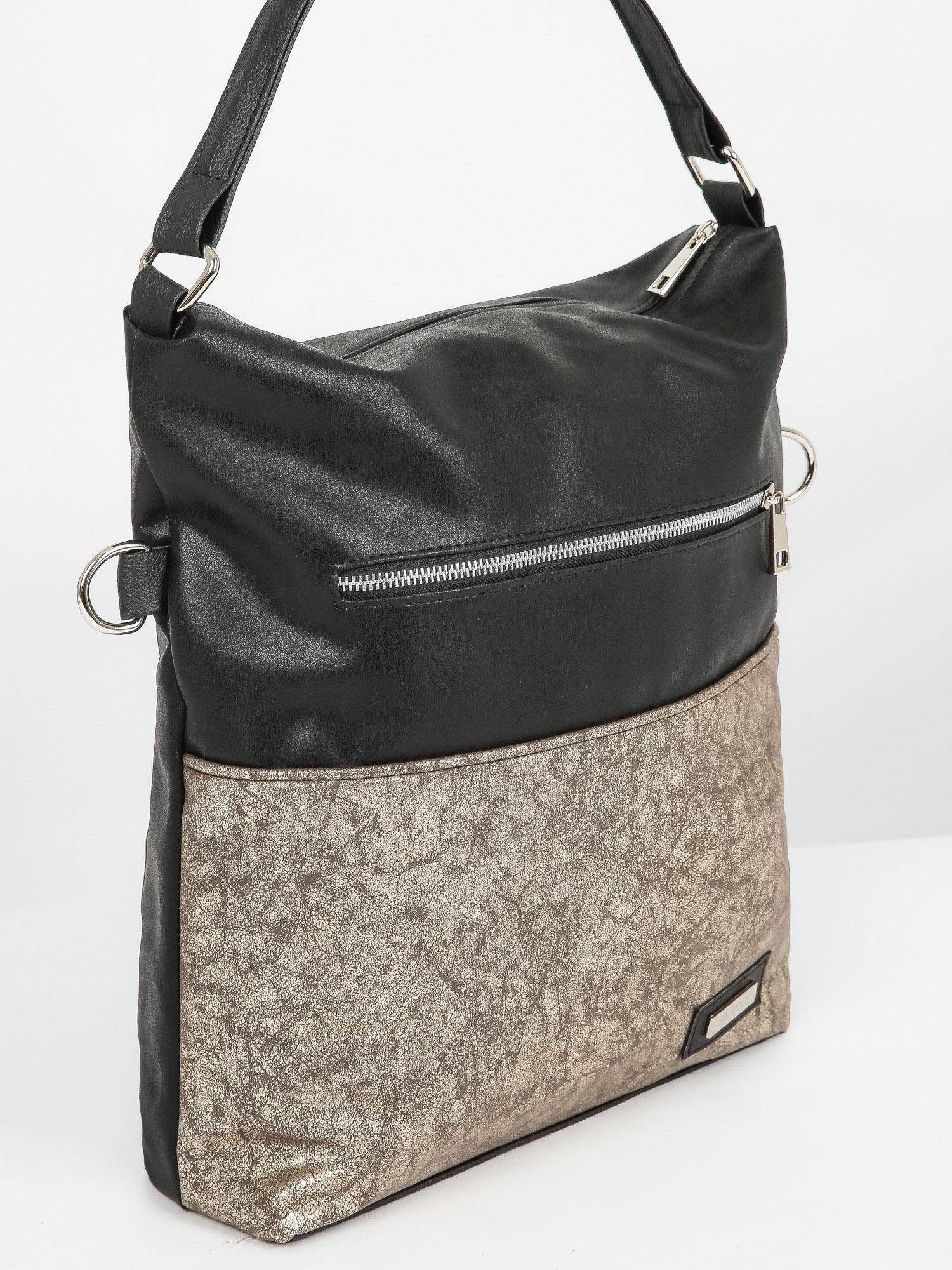 Borse bag made of natural leather imitation black