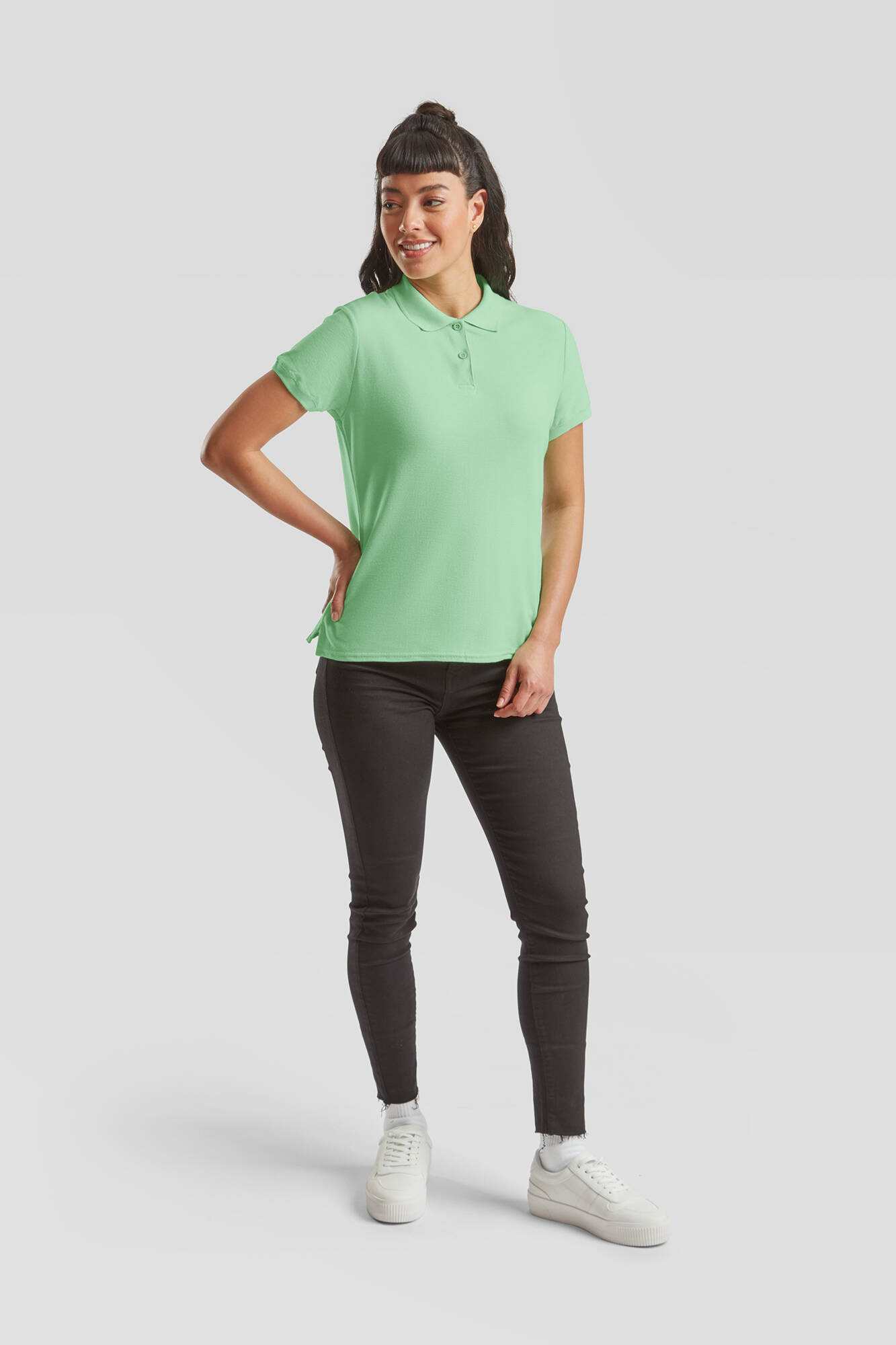 Mint Women's Polo Fruit of the Loom