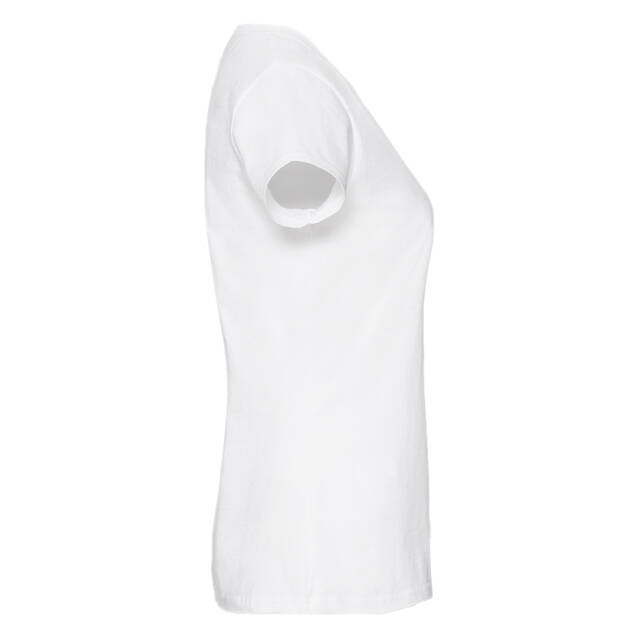 Iconic 195 Ringspun Premium Premium Fruit of the Loom Women's White T-shirt