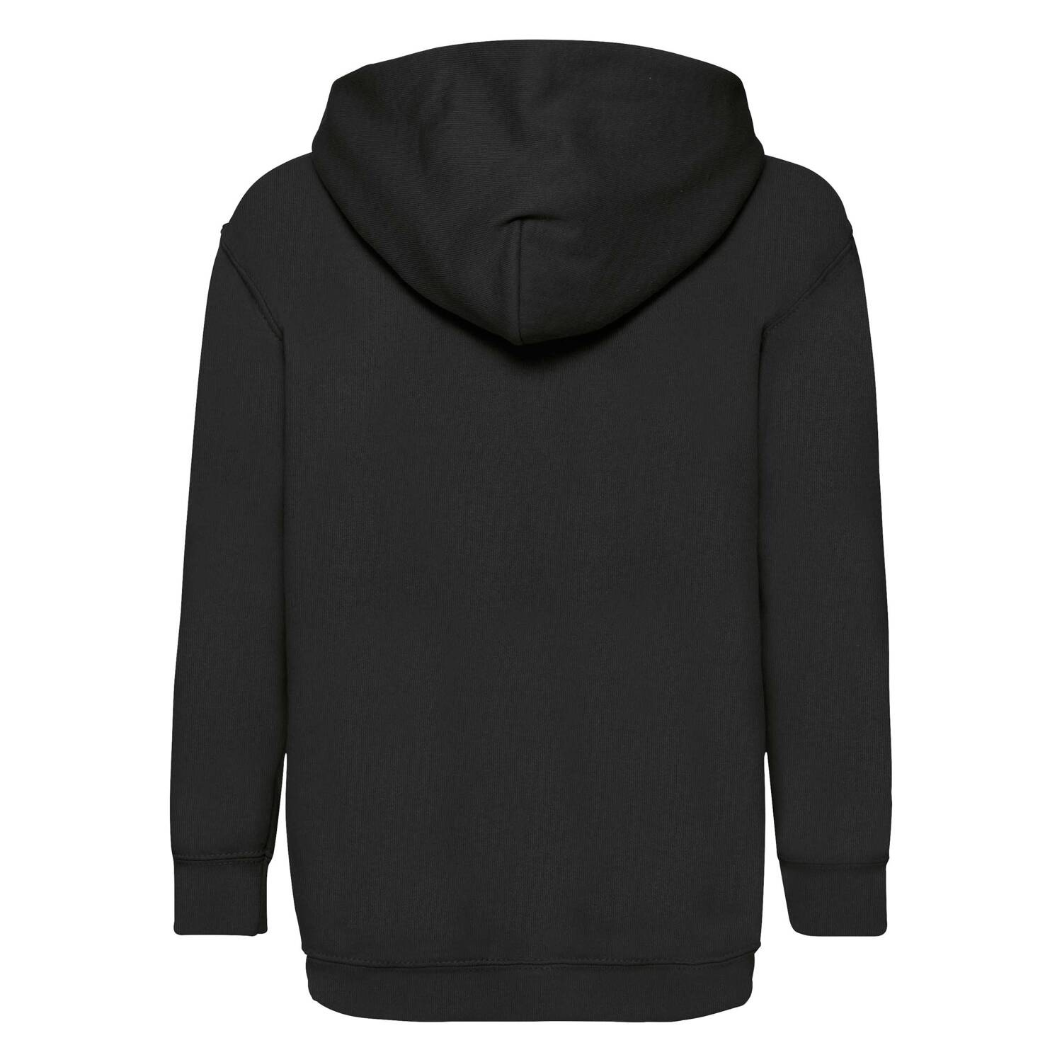 Black children's sweatshirt Classic kangaroo Fruit of the Loom