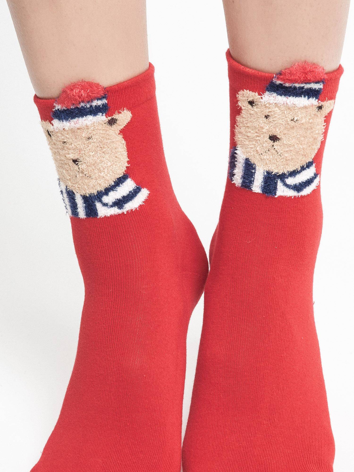 T-shirt teddy bear socks red