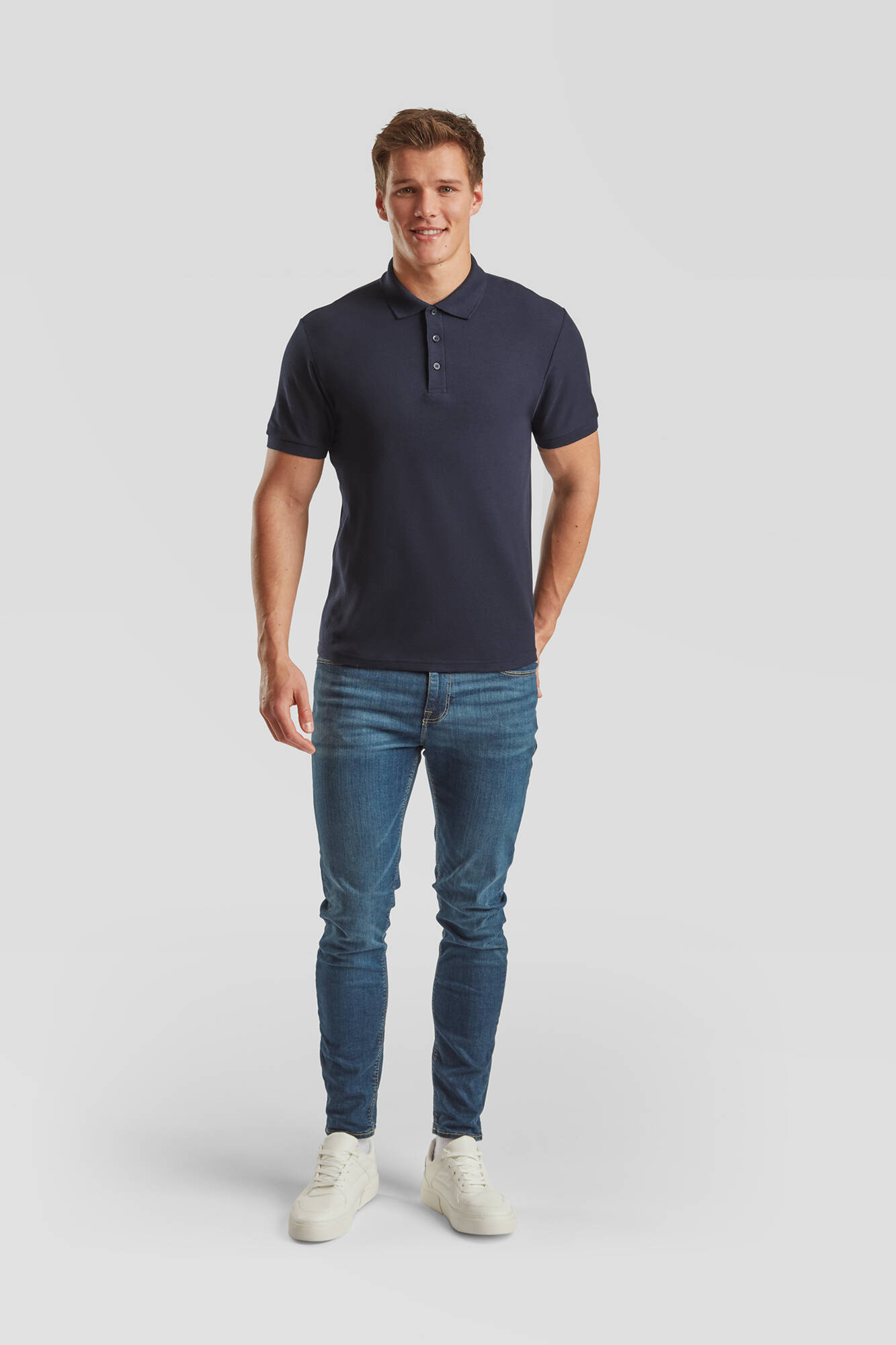Pánske polokošeľa Tailored Fit Friut of the Loom v granátovej farbe