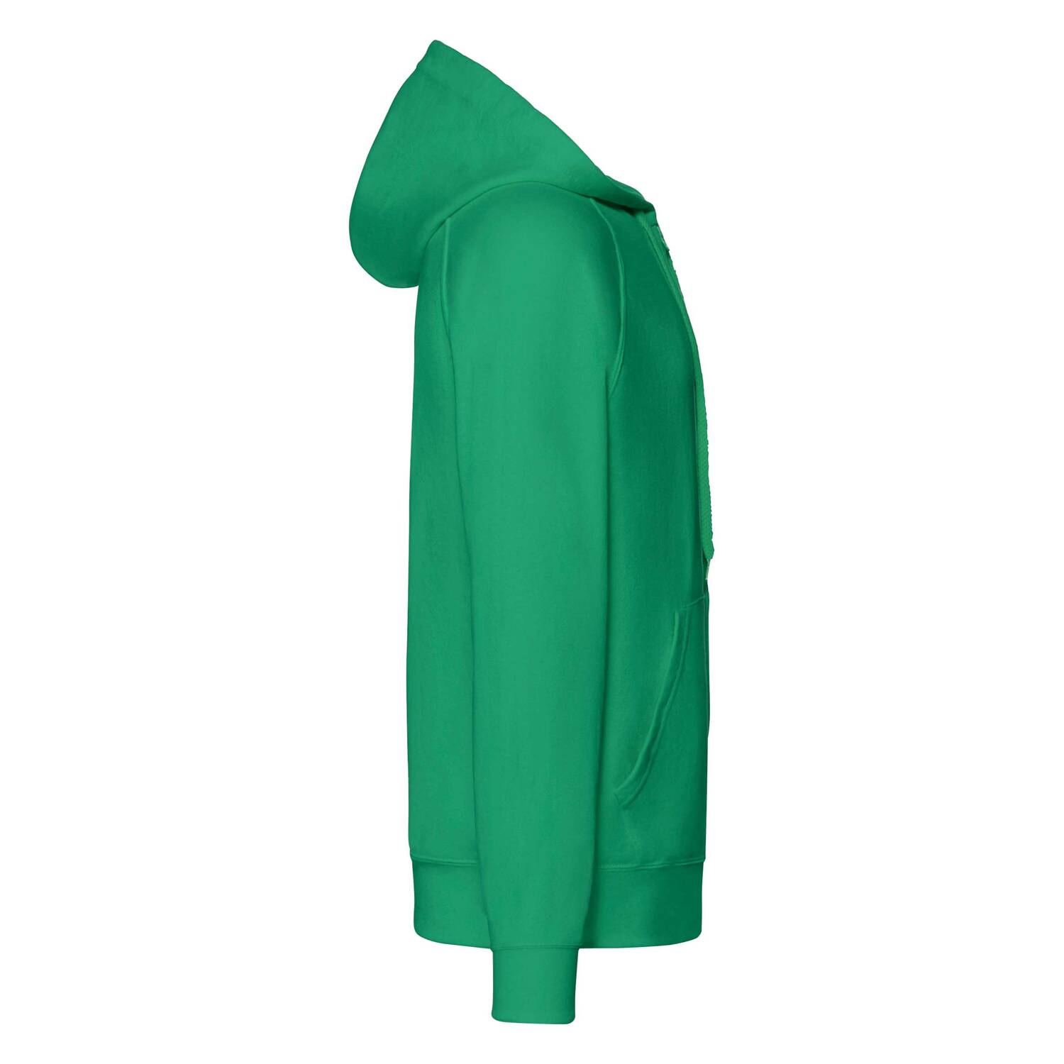 Green Men&#039;s Hoodie Lightweight Zip Thru Hooded Sweat Fruit of the Loom