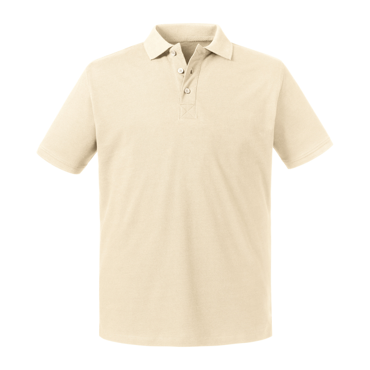 Beige Men's Polo Shirt Pure Organic Russell