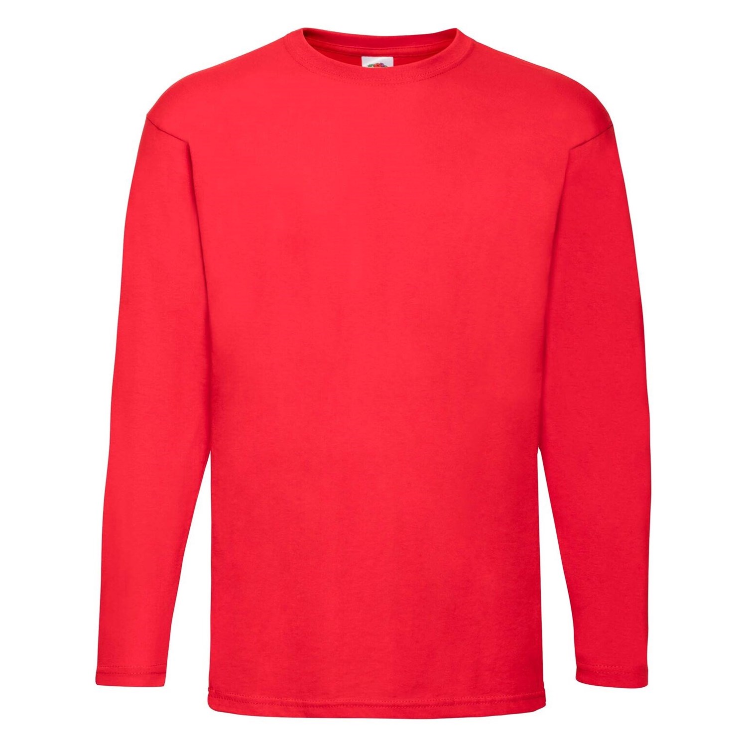 Levně Valueweight Men's Red Long Sleeve T-shirt Fruit of the Loom