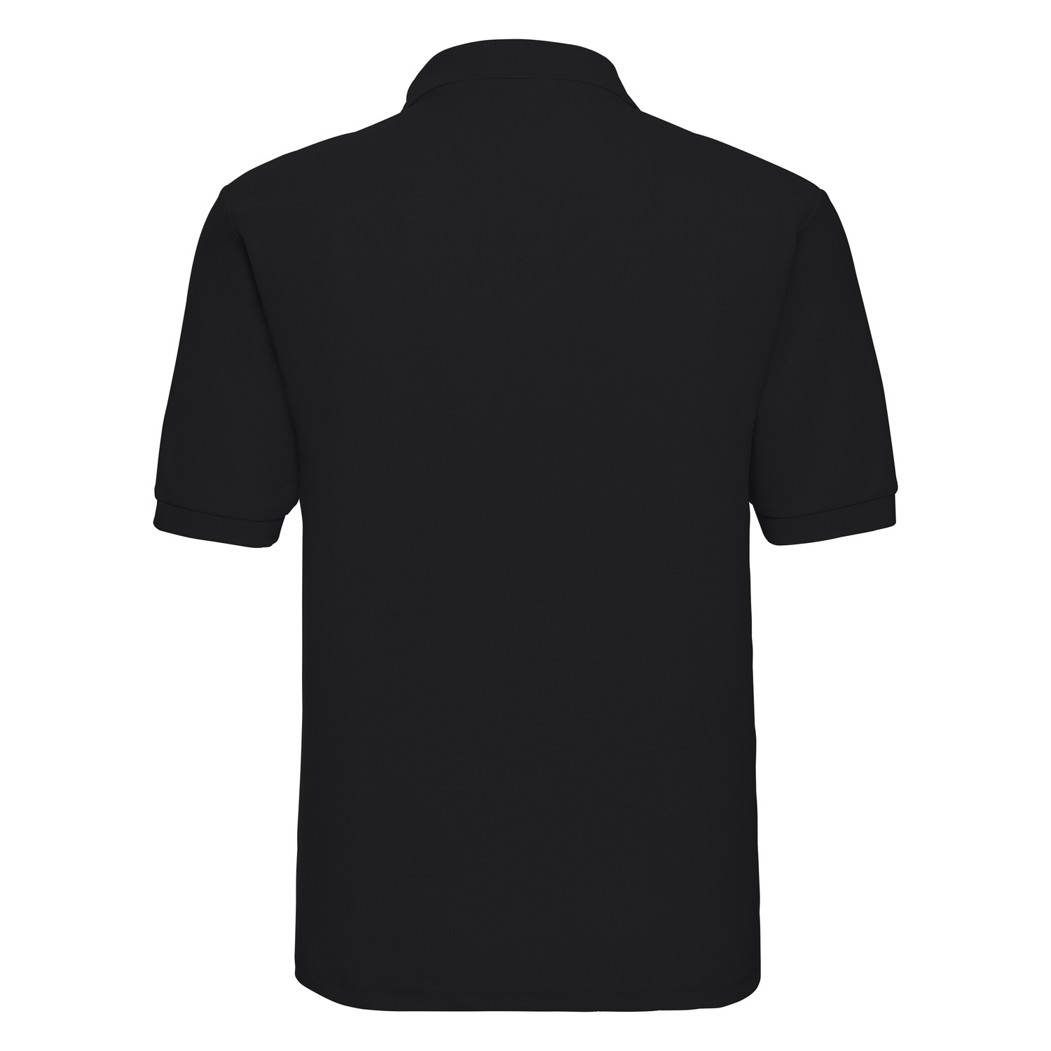 Men's Polycotton Polo Russell Black T-Shirt