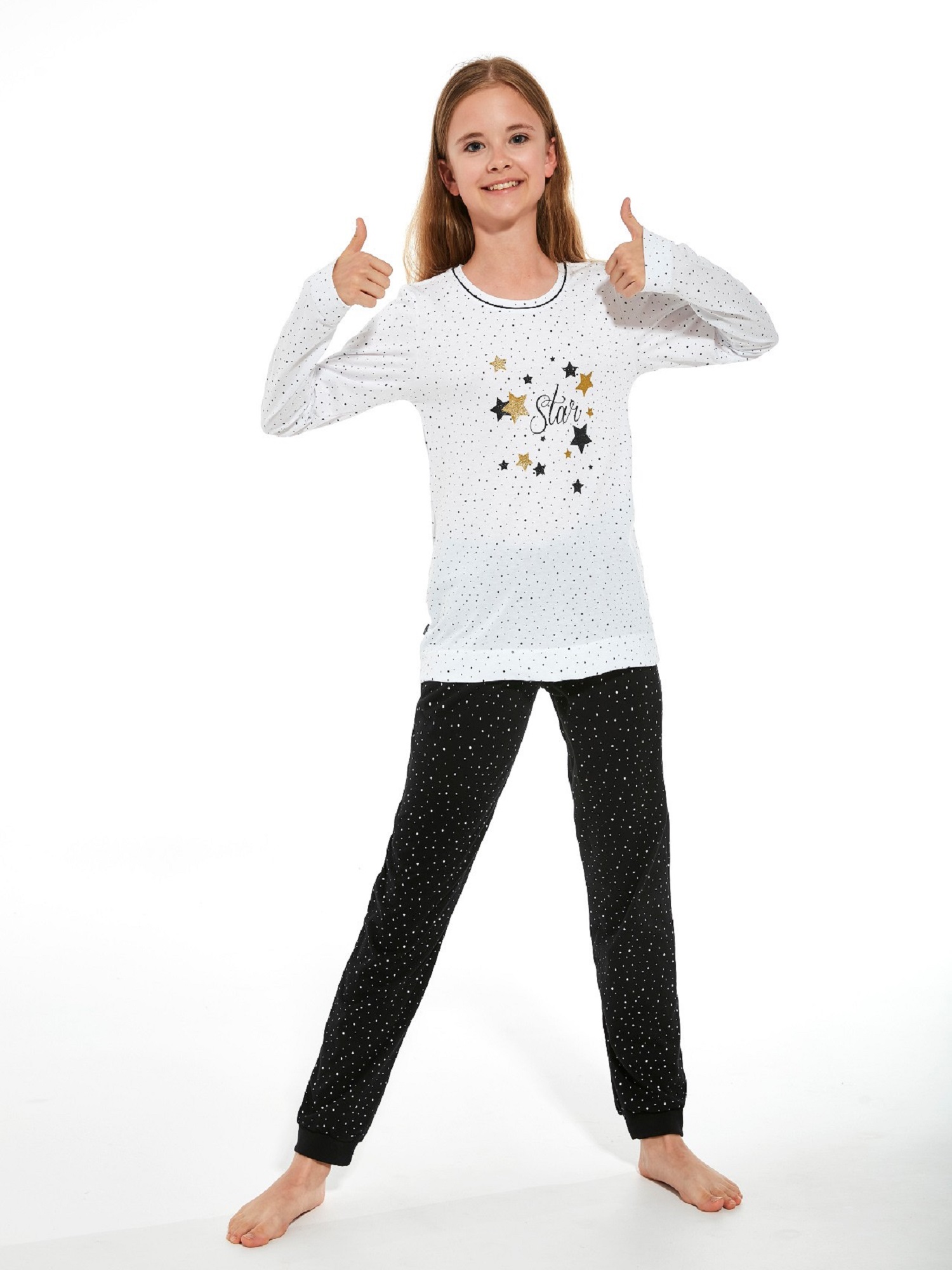 Levně Pyjamas Cornette Kids Girl 958/156 Star L/R 86-128 white