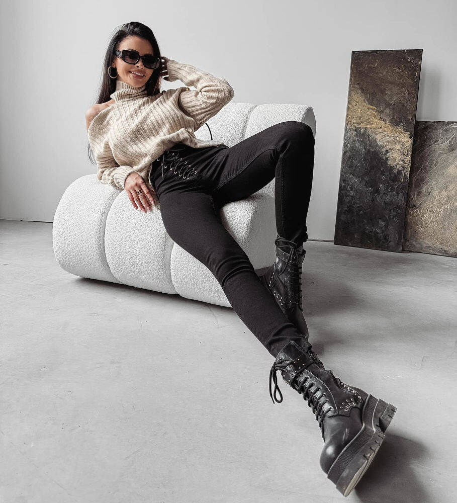 Beige turtleneck ASHLEY 2023 OLAVOGA