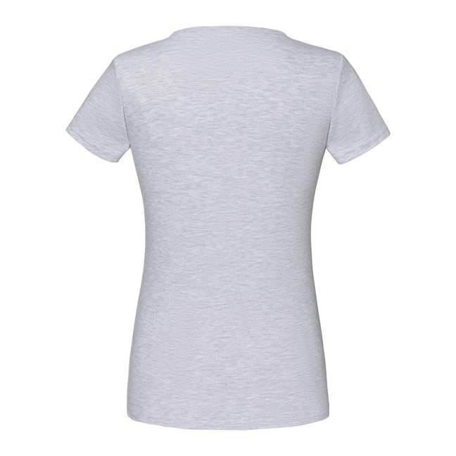 Iconic Vneck Fruit of the Loom Women's Grey T-shirt