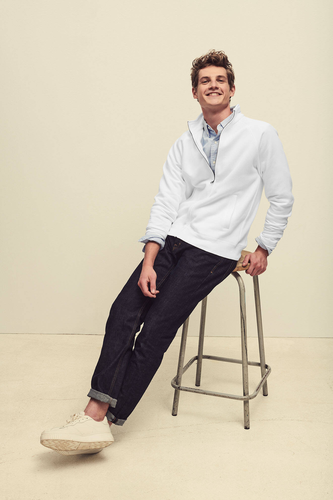 White men&#039;s sweat jacket Fruit of the Loom