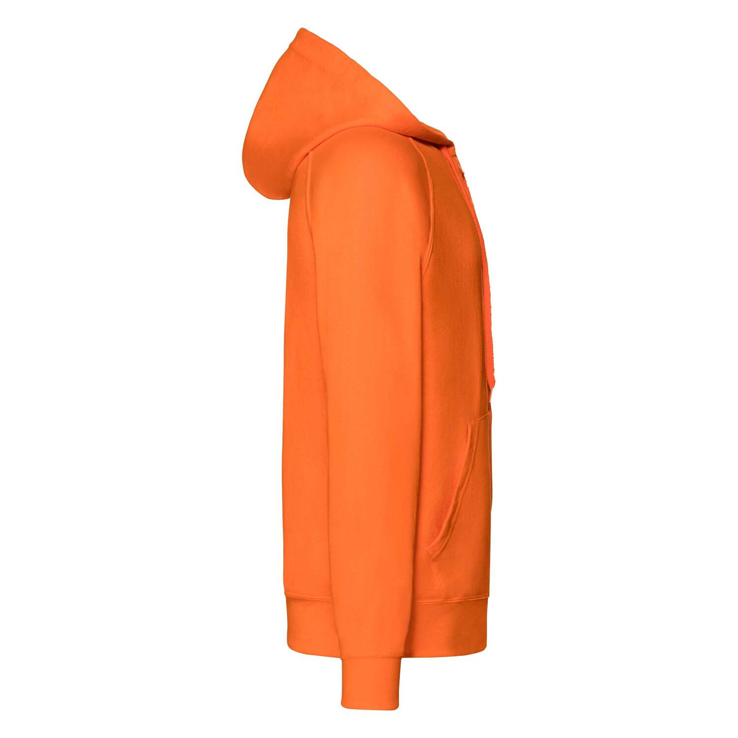 Orange Men&#039;s Hoodie Lightweight Zip Thru Hooded Sweat Fruit of the Loom