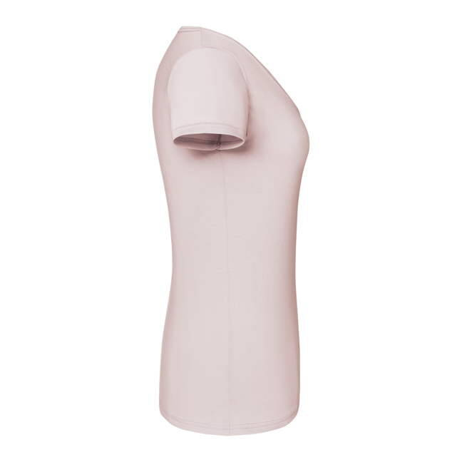 Pudrowa koszulka damska Iconic Vneck Fruit of the Loom