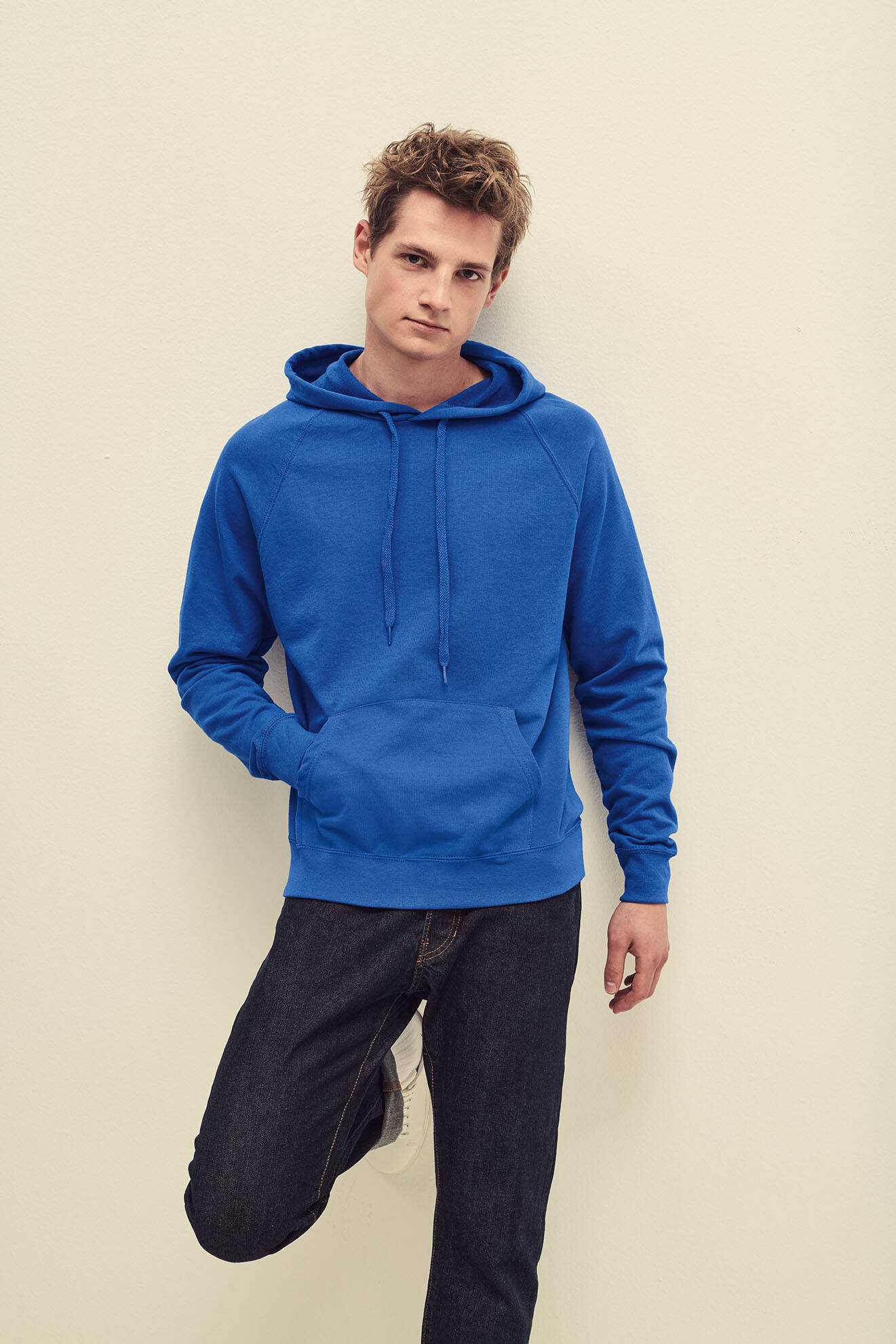 Blue Men&#039;s Hooded Hoodie Sweat Fruit of the Loom