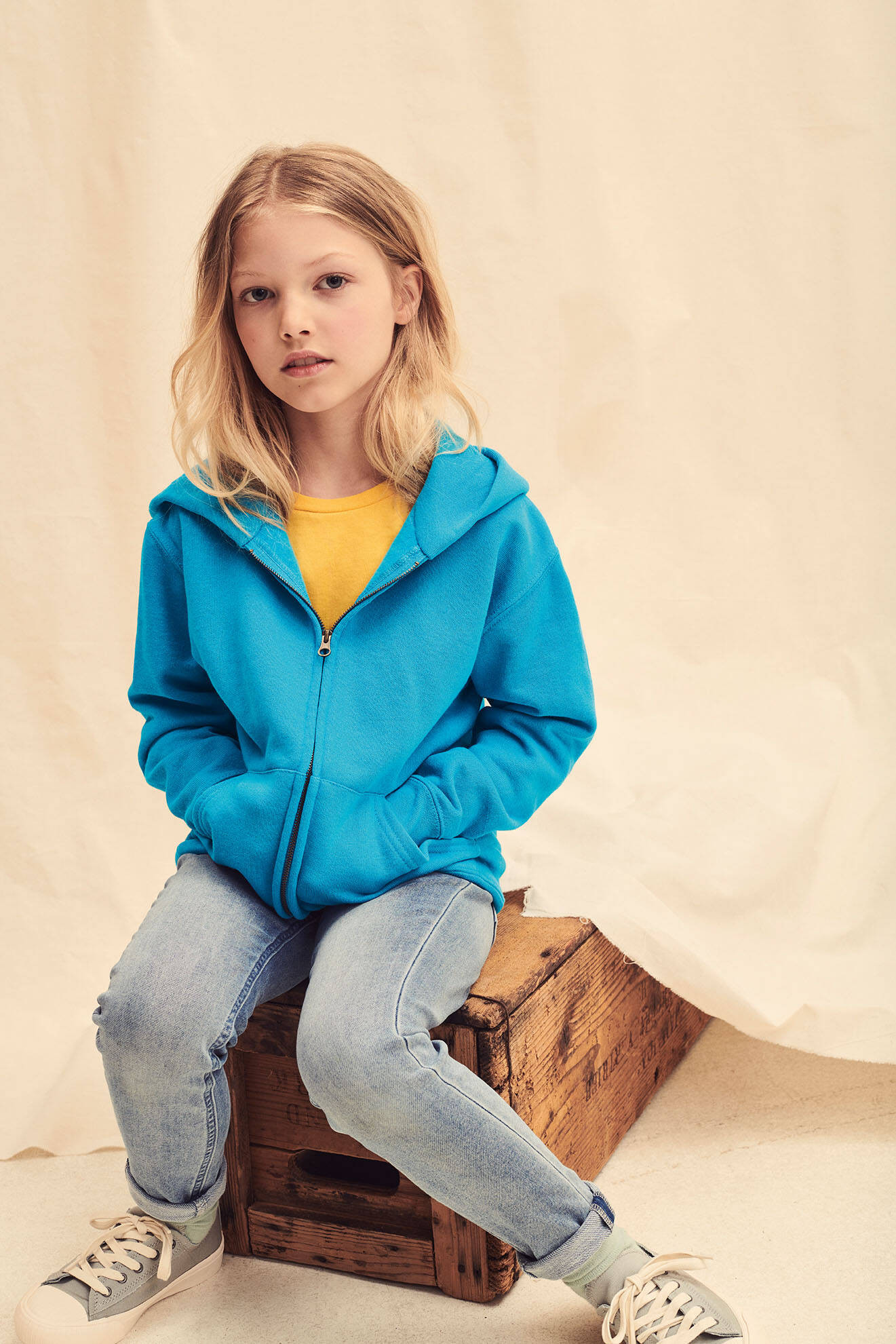 Blue Classic sweatshirt Fruit of the Loom