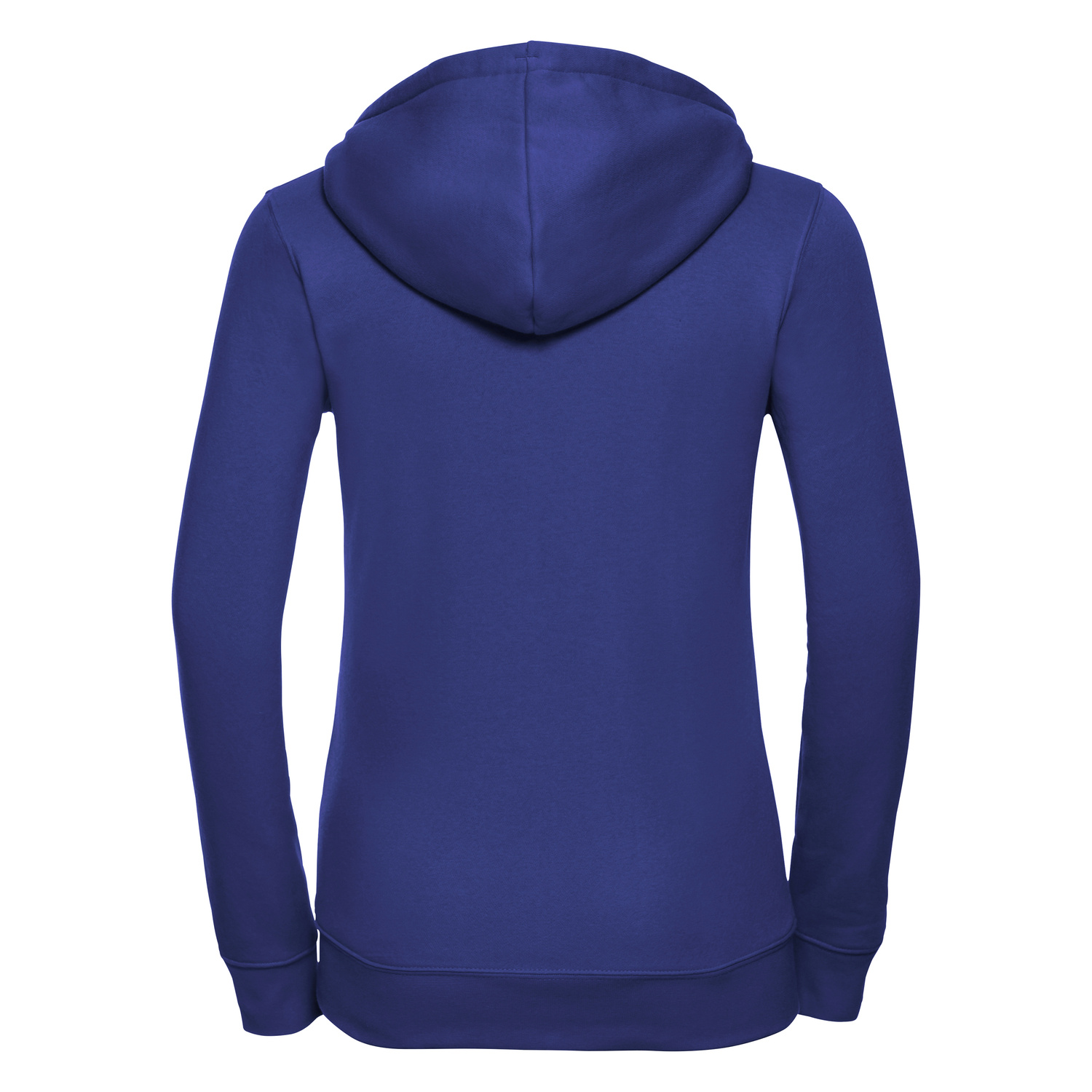 Blue women's hoodie with Authentic Russell zipper