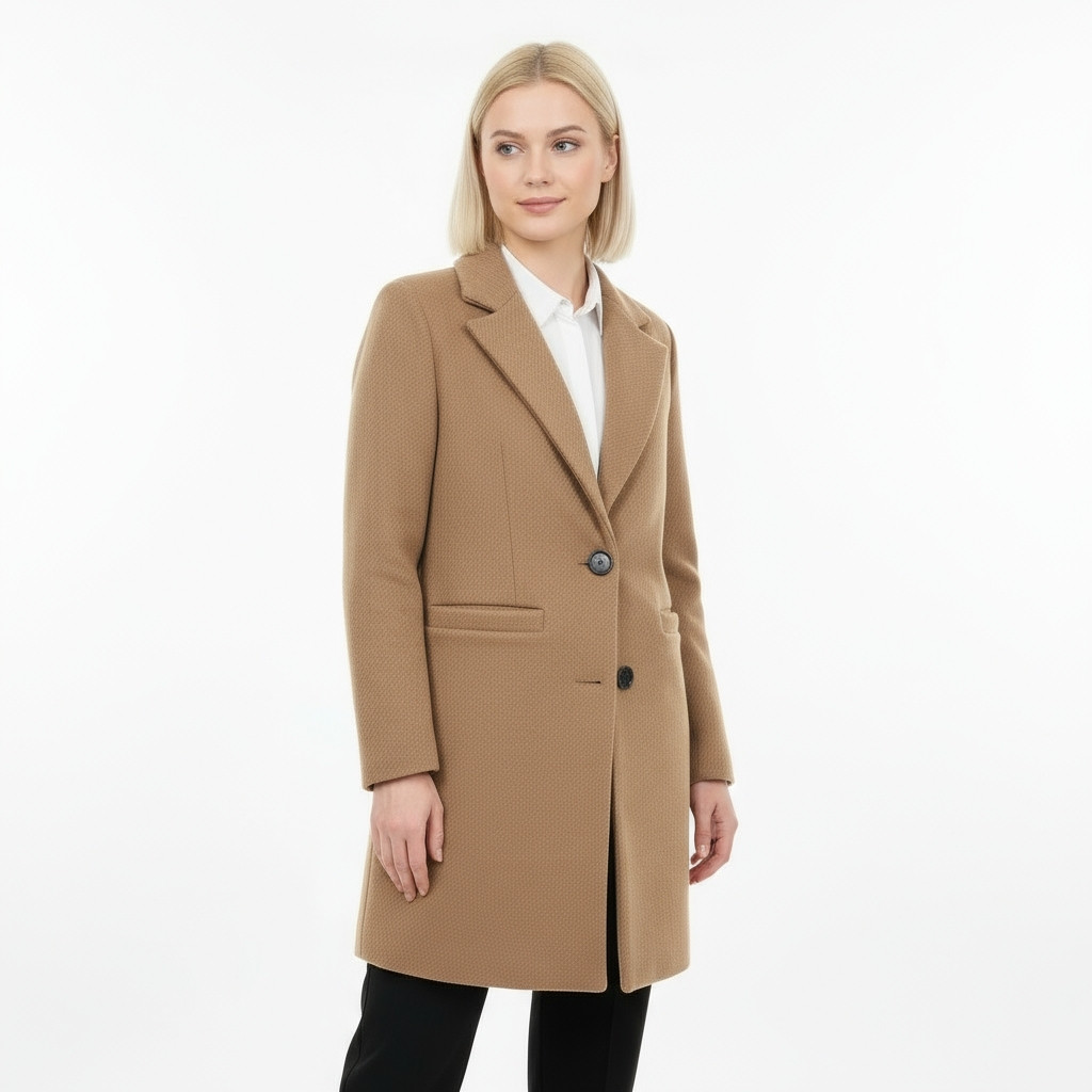 Camel Classic Striped Yups Coat