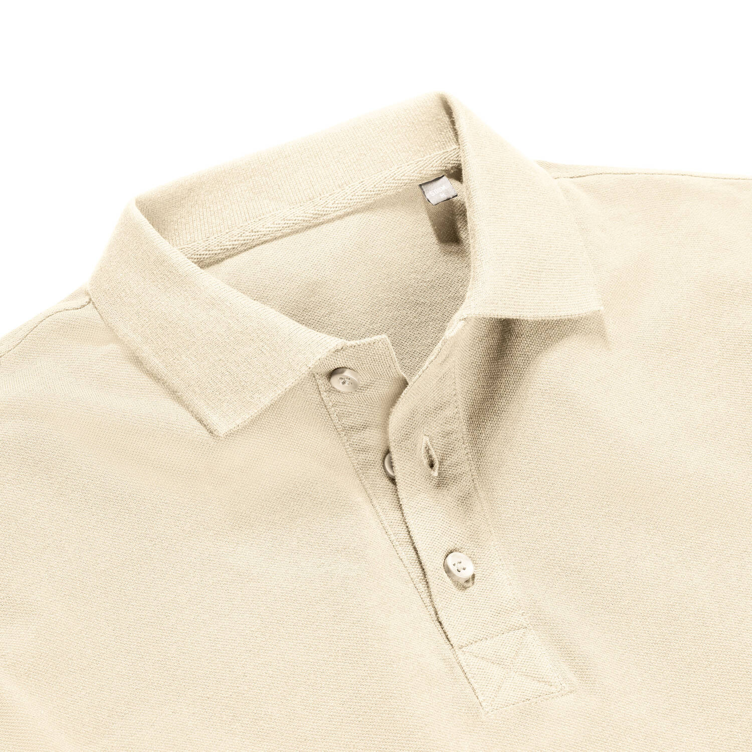 Beige Men's Polo Shirt Pure Organic Russell