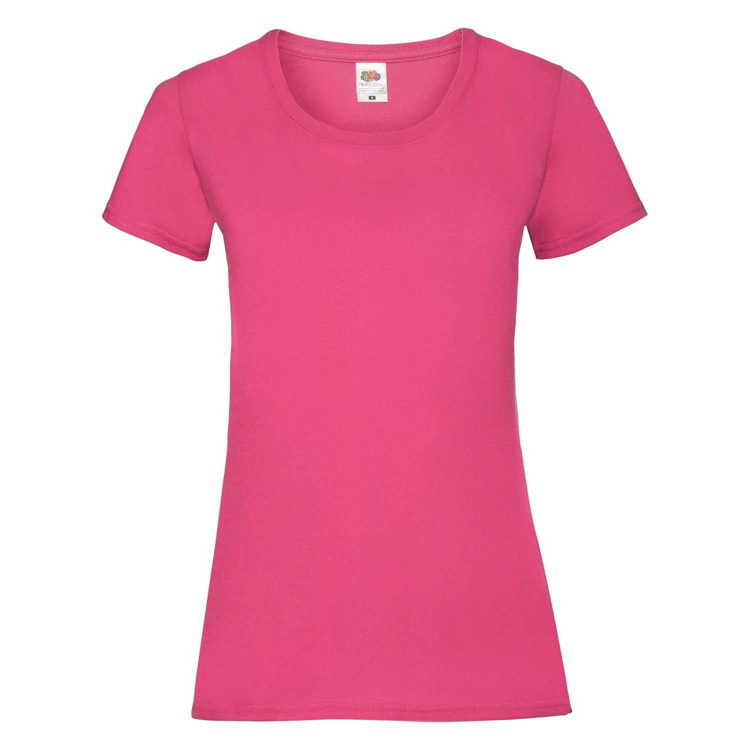 Levně Pink Valueweight Fruit of the Loom T-shirt