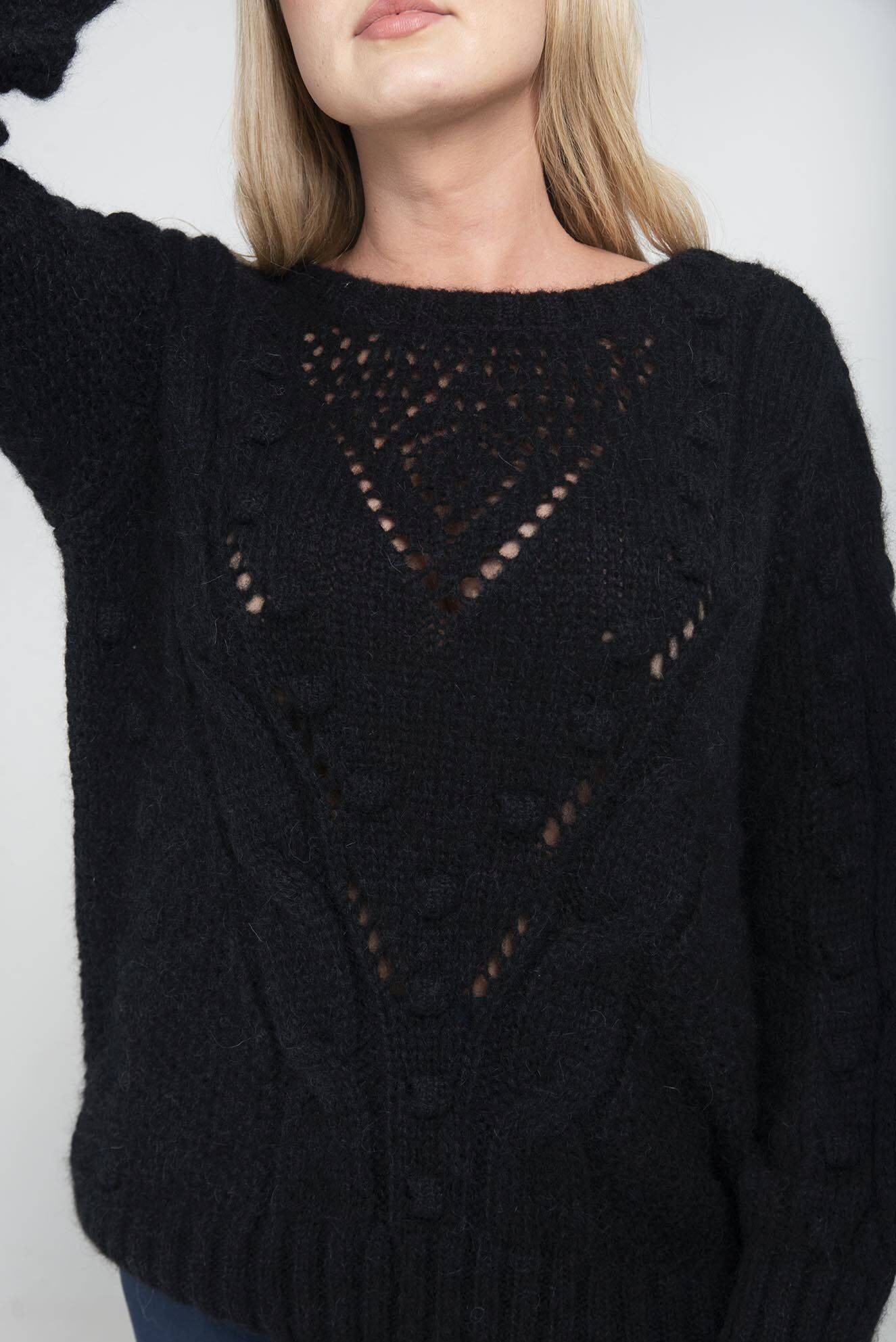 Black openwork sweater By o la La