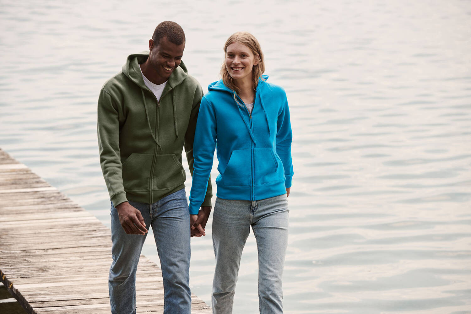 Olive Men&#039;s Hoodie Premium Fruit of the Loom