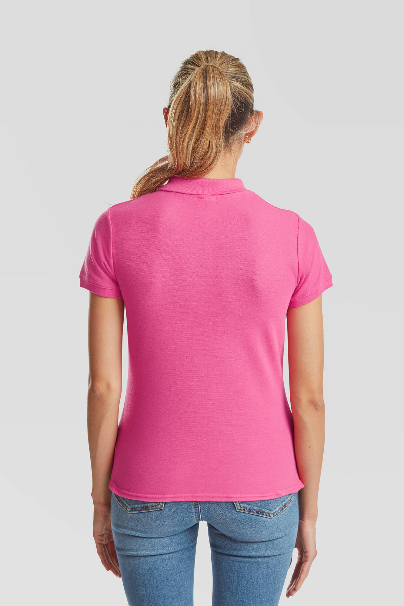 Polo Fruit of the Loom Pink Women's T-shirt