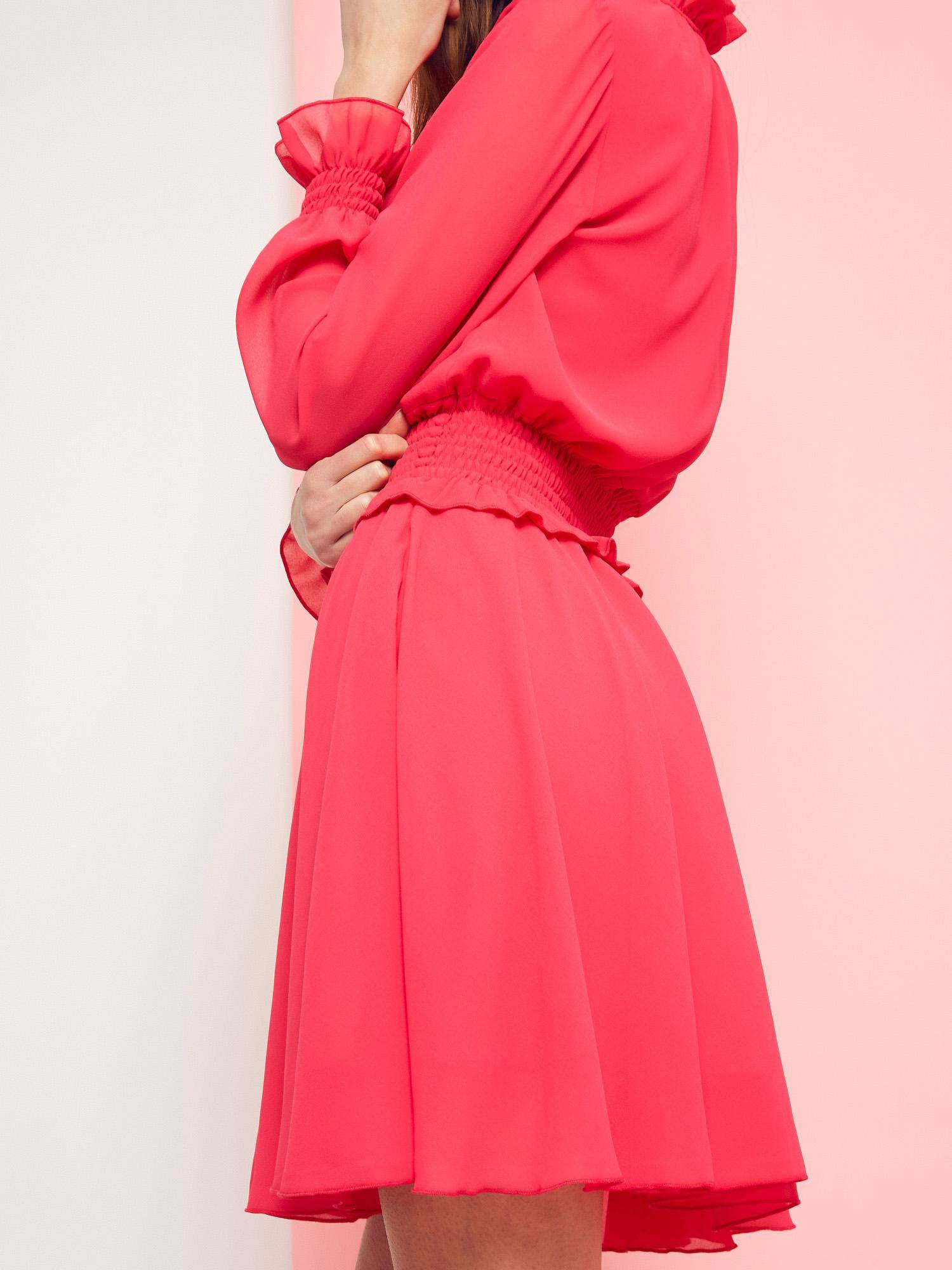 Dress with a tie under the neck Cocomore Boutiqe pink