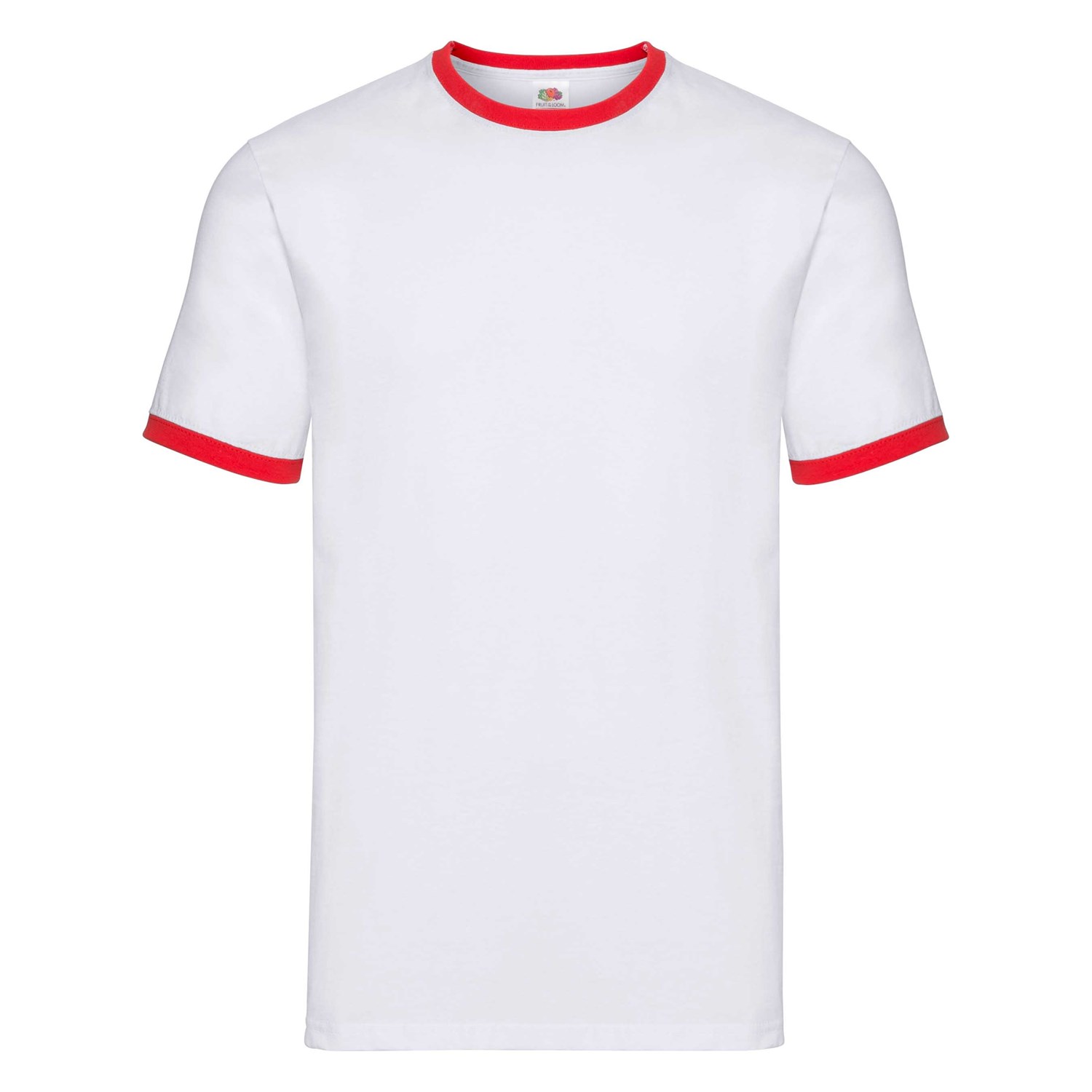 White T-shirt Ringer Fruit of the Loom