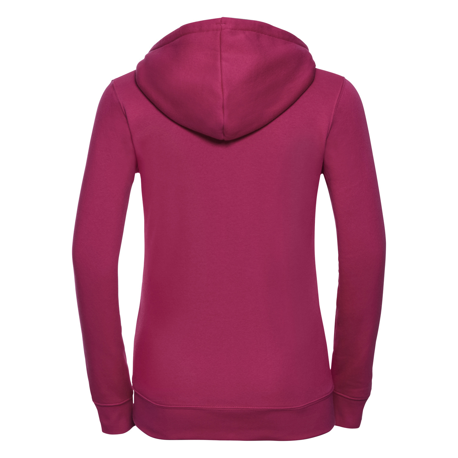 Pink women&#039;s hoodie with Authentic Russell zipper