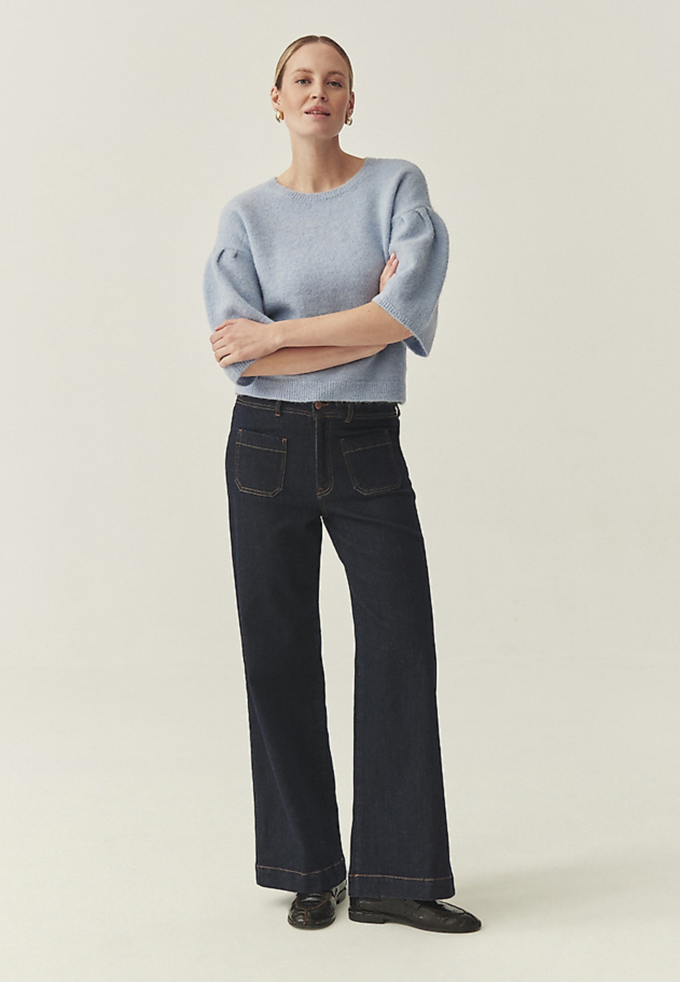 Тъмно син дънков панталон Talanka Tatuum